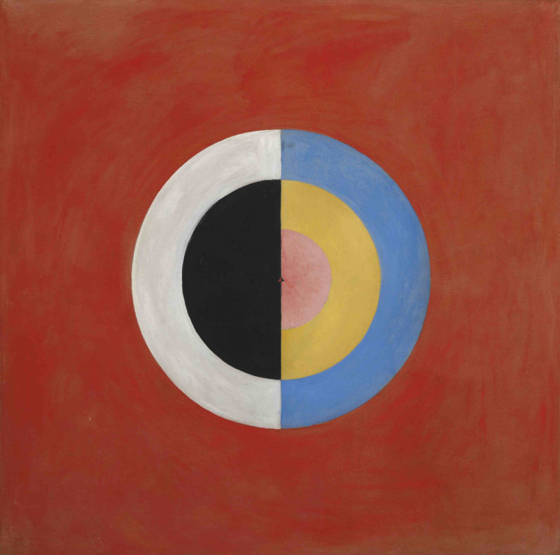 Le cygne, peinture expressionniste abstraite par Hilma af Klint